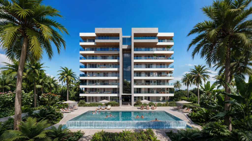 T-Residence Sint Maarten - Modern pre-construction development with shared pool